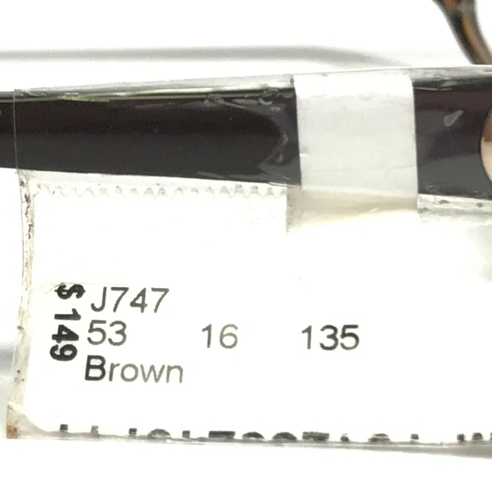 Jones New York Eyeglasses Frames J747 BROWN Rectangular Full Rim 53-16-135